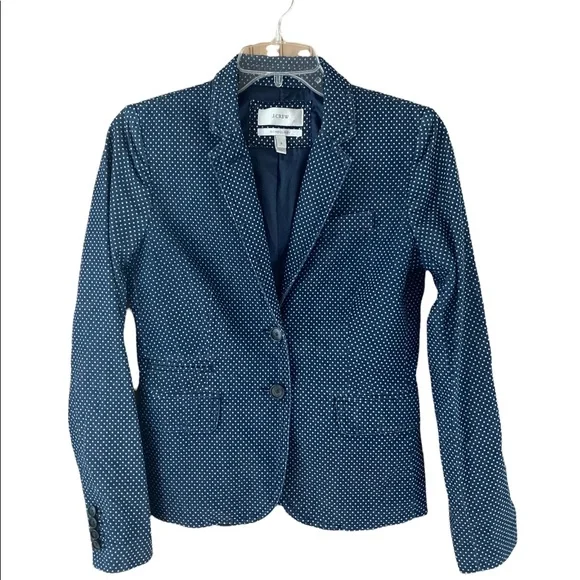 J Crew Schoolboy Polkadot Blazer size 0 - Picture 2 of 16